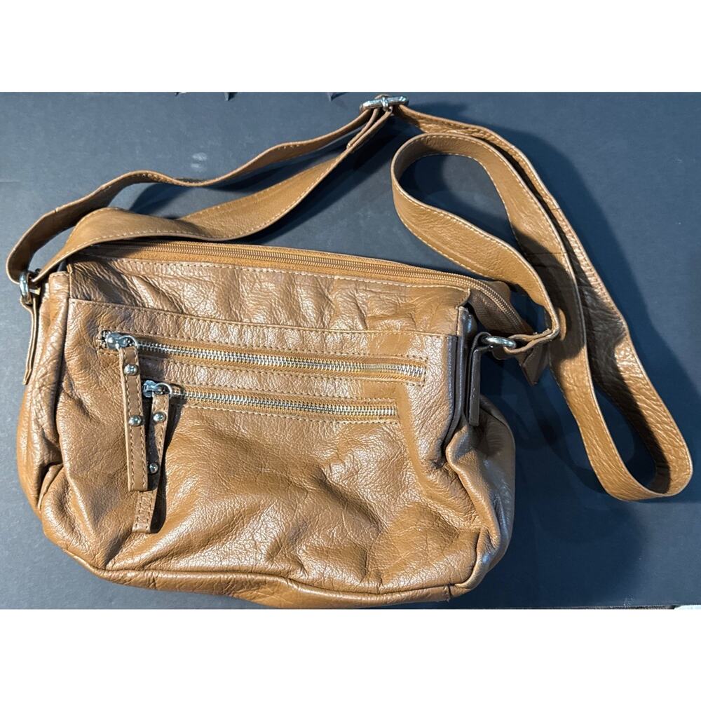 Great‎ American Leather Works Brown Leather Purse Boho Cottagecore